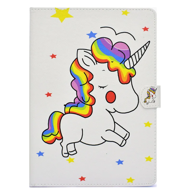 Wekays For Apple IPad Air 2 IPad 6 Cartoon Unicorn Leather Flip Stand Case sFor IPad Air 2 IPad6 Tablet Cover Case For IPad Air2