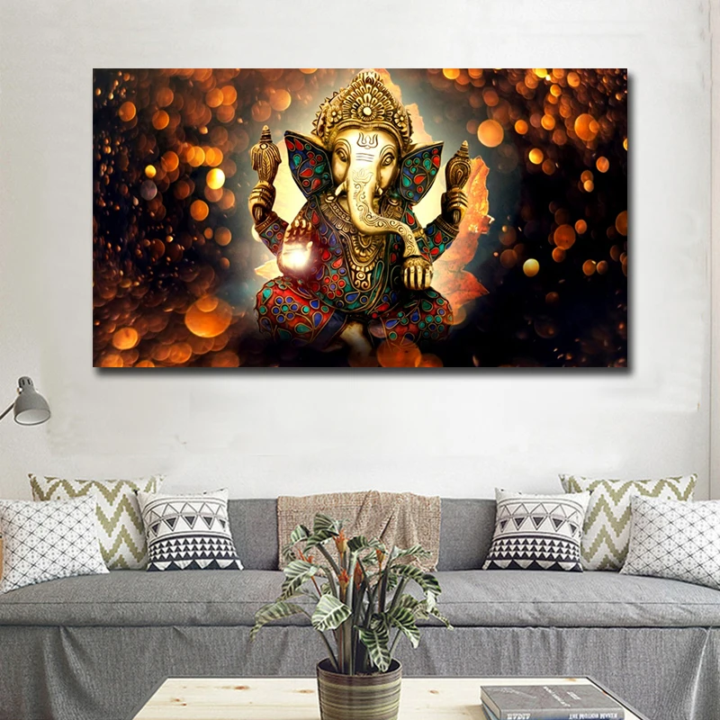 Картина на холсте Ganesha в индийском стиле дешевые китайские настенные картины