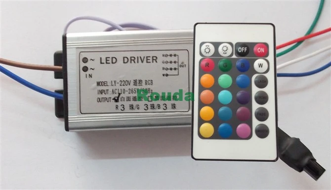 10w floodlight RGB Waterproof LED Driver Transformer AC100V 265V for 10W RGB LED Light