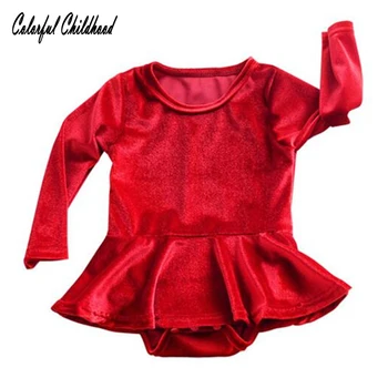 

Lovely cozy baby girls clothes maroon velvet romper baby girls jumpsuit toddler kids overalls children pajamas 0-24m
