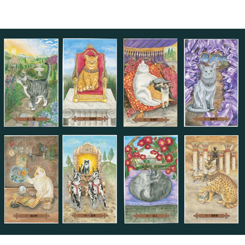Карточки для гадания Cat Tarot карточки 12*7 см китайская версия