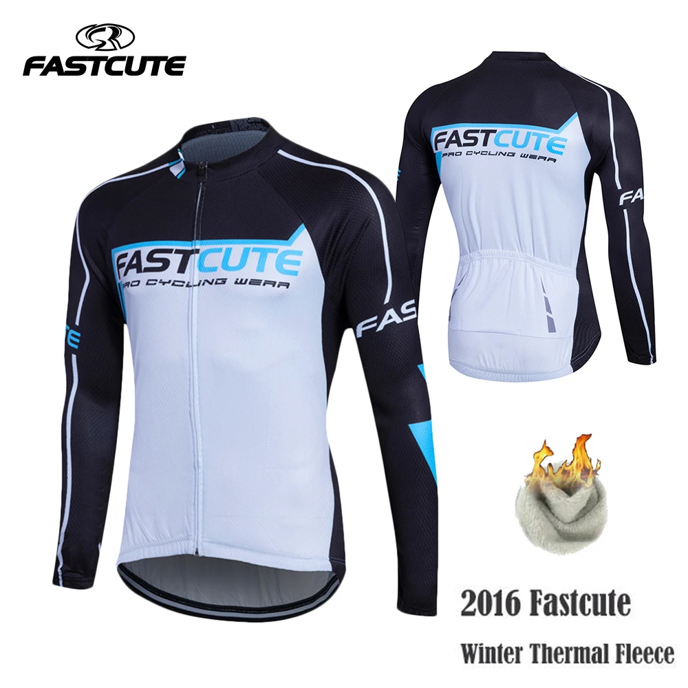 

Fastcute 2016 Cycling Jersey Winter Bike Bicycle Thermal Fleece Ropa Roupa De Ciclismo Invierno Hombre Mtb Clothing #XL-13