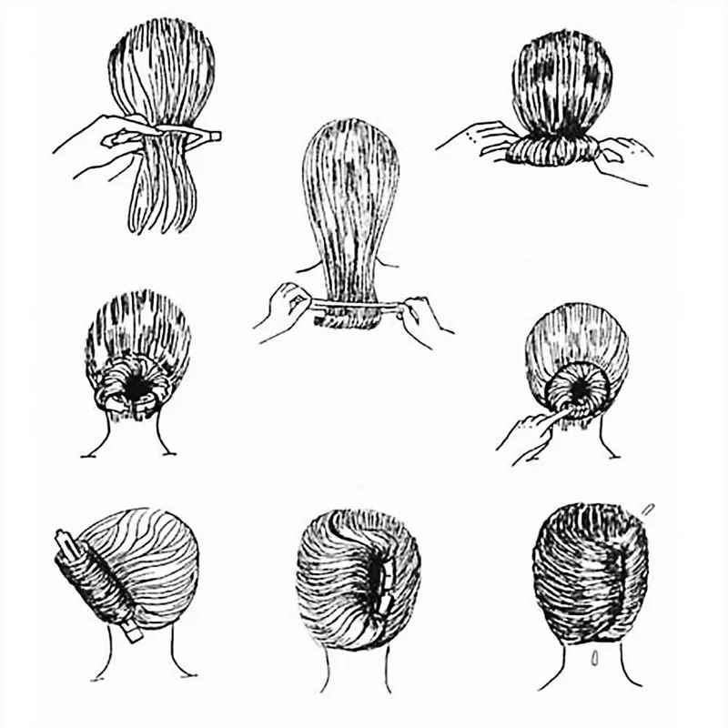 4pcs Plastic Magic easy Bun Hair Twist Braid Tool Holder Clip hair style maker Braiders Styling Tool