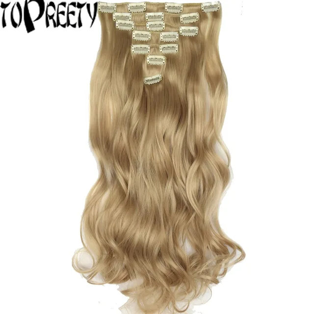 Special Offers TOPREETY Heat Resistant B5 Synthetic Fiber 130gr 20" 50cm Body Wave Clip in hair Extensions 7pcs/set Full Head Special Offers TOPREETY Heat Resistant B5 Synthetic Fiber 130gr 20" 50cm Body Wave Clip in hair Extensions 7pcs/set Full Head