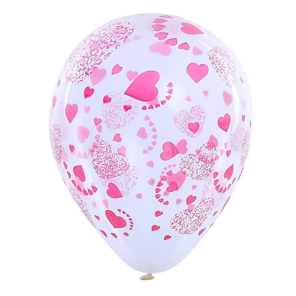 CCINEE 10 шт 12 дюймов прозрачные цветные воздушные шары с принтом вечерние воздушные шары на свадьбу Мультяшные надувные шары