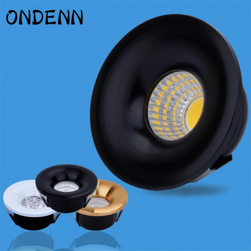 

10pcs/lot Mini Dmmable Downlight led Cabinet 5W Recessed Spot light + Led Driver 3000K 6000K White / black Shell