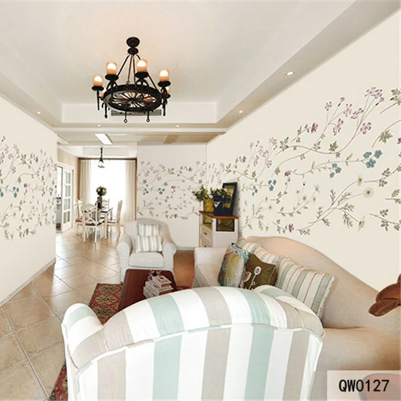 

Custom Print DIY Fabric &Textile Wallcoverings For Walls Wallpaper Matt Silk For Bedding Living Room Flowers Forest Backdrop Top