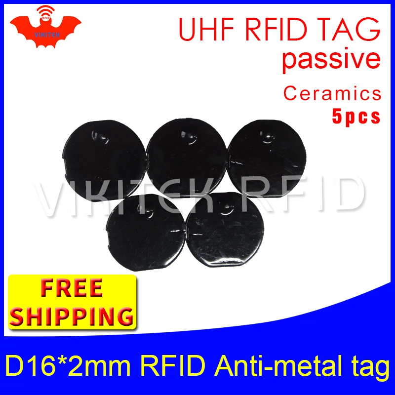 UHF RFID металлическая бирка 915 mhz 868 mhz Alien higgs3 EPC 5 шт D16mm* 2 мм небольшой круговой керамики smart Пассивные метки RFID