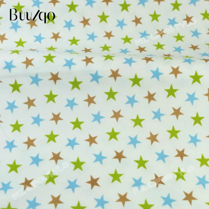 Buulqo, 50*170 см, хлопковый трикотажный жакет с принтом звезд и облаков, ткань для самостоятельного изготовления детской одежды, нижнее белье, хлопчатобумажная ткань