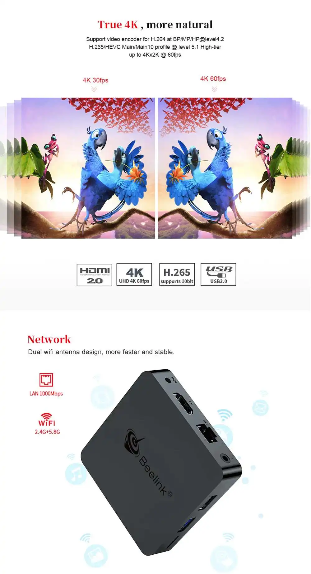 Beelink GT1 MINI Amlogic S905X2 4 Гб DDR4 64 ГБ Android 8,1 1000 2,4 M 5,0G 4,0G wifi 4K BT tv Box Мини-ПК поддержка голосового пульта дистанционного управления