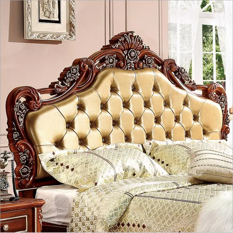 high quality European antique bed French bed 1.8 m king size p10222
