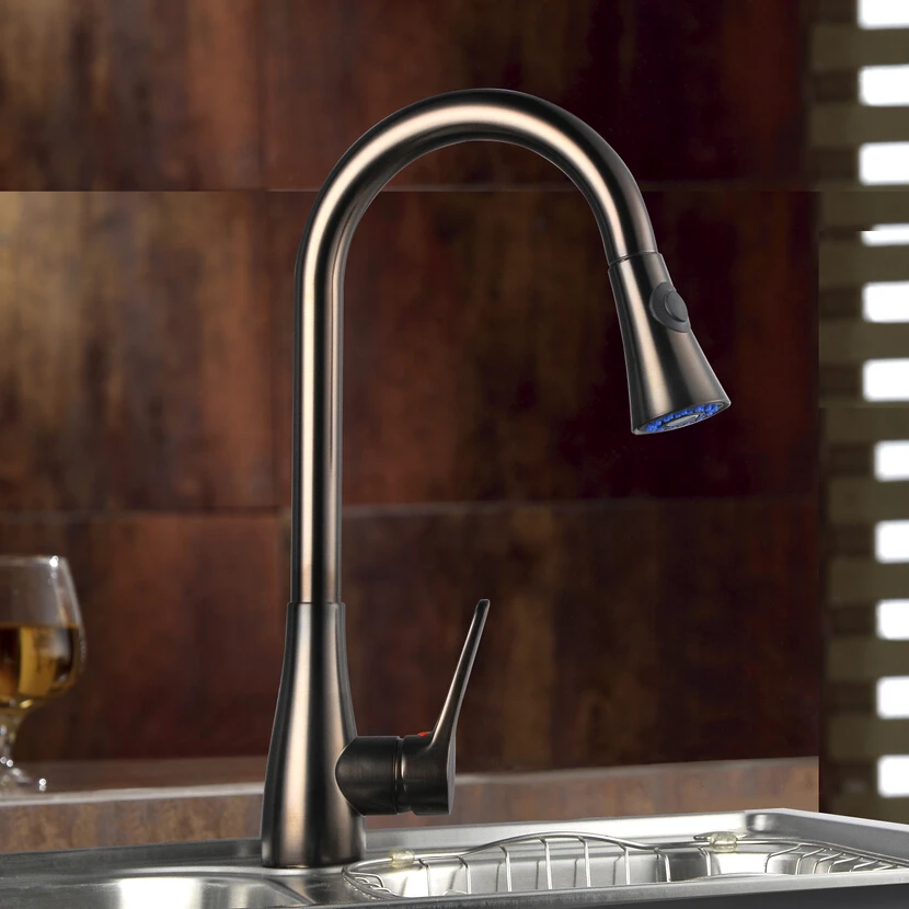 

Oil rubbed bronze pull out kitchen spray faucet mixer tap New Single hole new