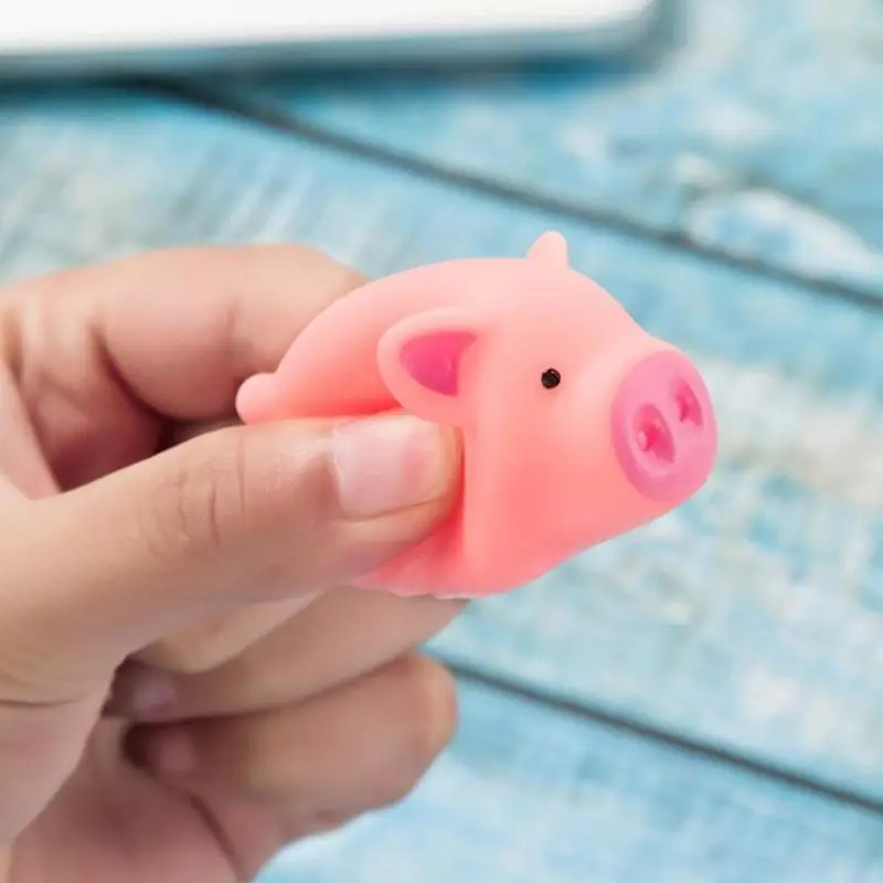 Розовая мультяшная свинья антистрессовая игрушка свинья звучащая силиконовая сжимающая игрушка для снятия стресса Забавный детский подарок украшение дома