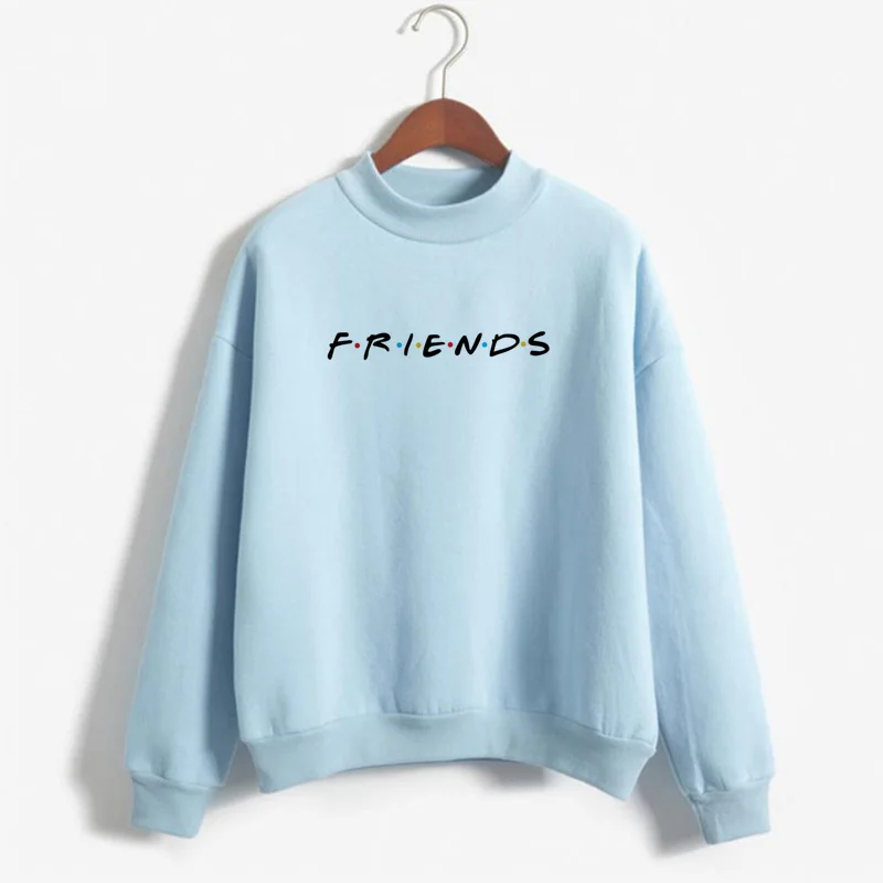  Friends TV Hoodies Women Casual Crewnecck Sweatshirt Harajuku Kawaii Fleece Pullover Hoodies Top Fe