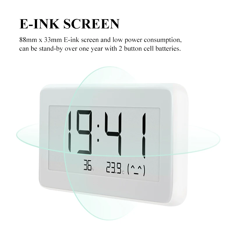 Xiaomi Mijia BT4.0 Wireless Smart Electric Digital clock Indoor&Outdoor Hygrometer Thermometer LCD Temperature Measuring Tools