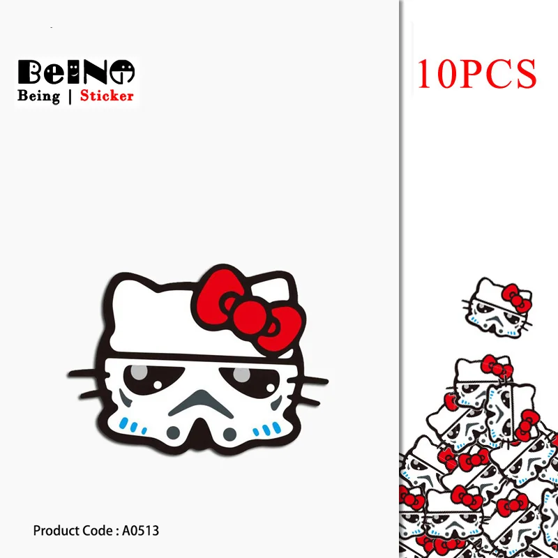 10 шт. HelloKitty Мультфильм Наклейка бантик аниме кошка водостойкий чемодан ноутбука