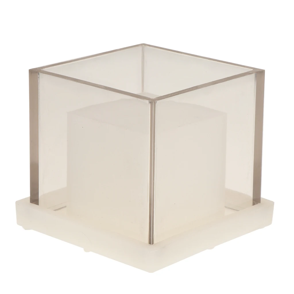 High Quality Plastic Square Cube Shaped Hollow (75x75x75 mm) Plastic Candle Molds DIY DIY Crafts Clay Chocolate Tools fit
