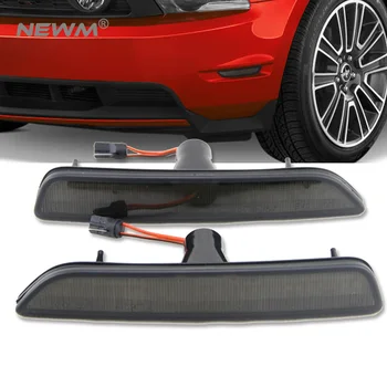 

Smoke Front Amber LED Bumper Side Marker Light for For Ford Mustang 2010 2011 2012 2013 2014