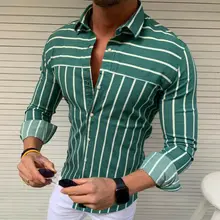 Летняя Роскошная модная мужская приталенная рубашка с длинным рукавом, Мужская одежда, повседневная рубашка, топы для бодибилдинга, уличная одежда, M-2XL