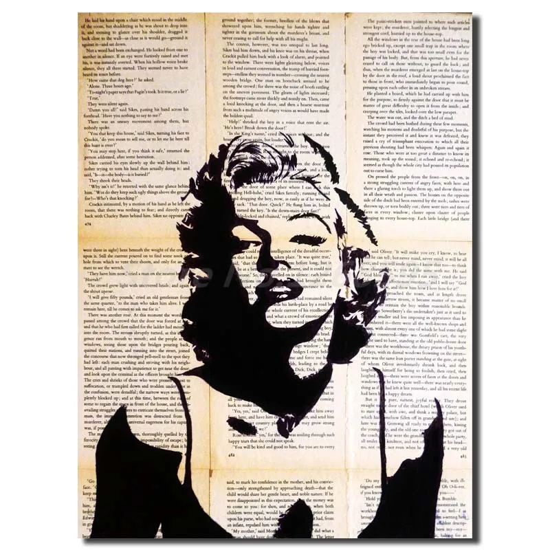 Us 5 64 6 Off Black And White Marilyn Monroe Stencil Canvas Painting Print Living Room Home Decor Modern Wall Art Oil Painting Poster Artwork In