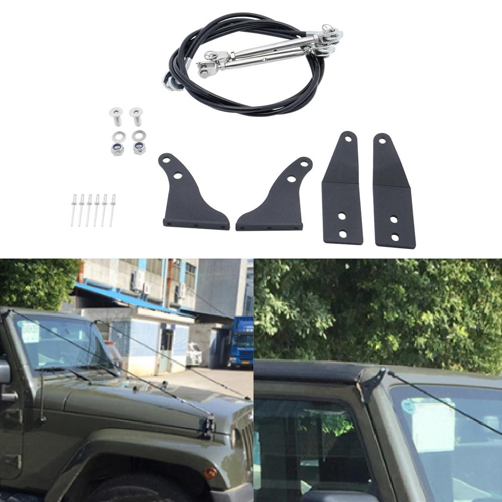 

For Jeep Wrangler JK 2007-2016 2017 2018 Limb Riser Kit Obstacle Eliminate Rope Protector Deflect Low Hanging Branches Brush