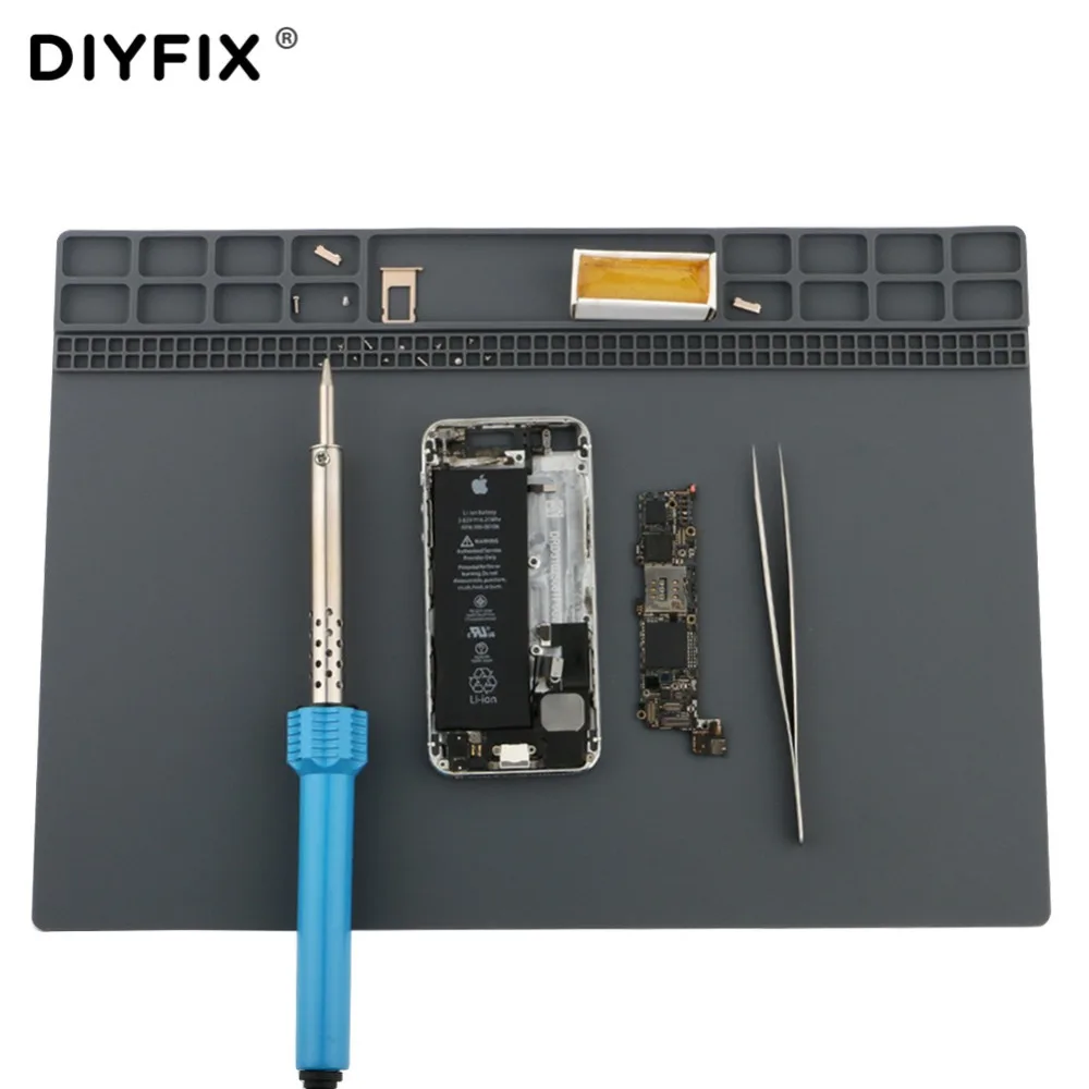 DIYFIX теплоизоляция силиконовый коврик стол коврик обслуживания платформы для BGA пайка ПХД ремонт станция горячего воздуха