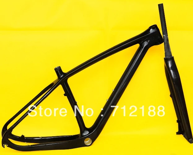FR-219 полный углерода 3 K Глянцевые вставки на 29ER горный велосипед рама(BB30) и вилка, Размер рамки 15,", 17,5", 19"