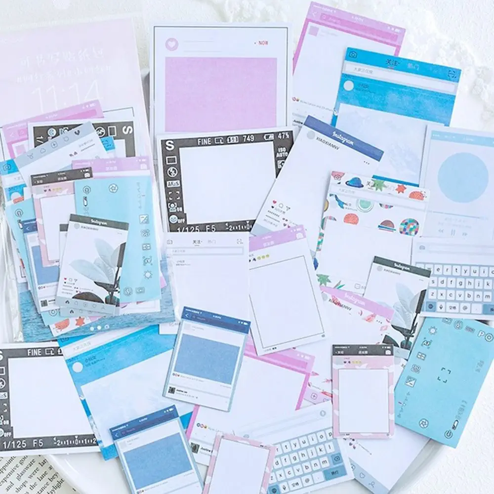 

45pcs/pack Basic Grid Stationery Bullet Journal Diary Paper Calendar Cute Stickers Scrapbooking Flakes School Supplies