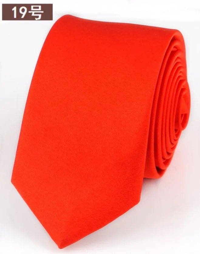 Модный повседневный тонкий черный галстук для мужчин 5 см узкая стрела Тощий красный галстук Мужские аксессуары простота вечерние строгие Галстуки - Цвет: Red
