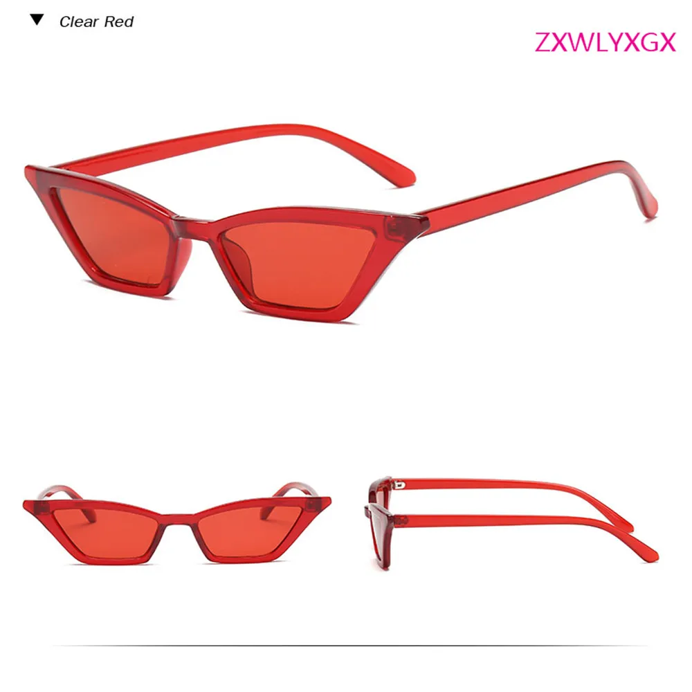 ZXWLYXGX новые модные солнцезащитные очки, солнцезащитные очки ms. man в стиле ретро, цветные прозрачные маленькие цветные солнцезащитные очки CatEye
