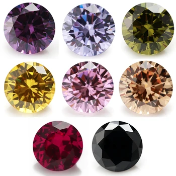 

Multi Size 0.8~10.0mm 8 Colors Mix Color 50pcs Per Color Black/Pink/Purple Loose Cubic Zirconia Red 5#