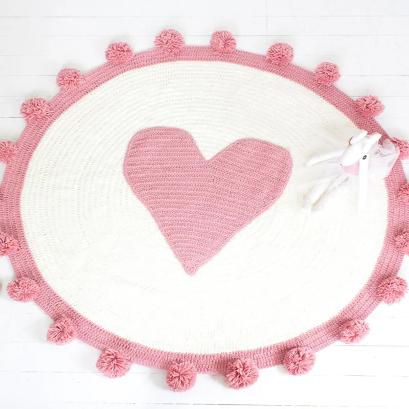 

Pure Hand Baby Blanket Swaddling Exclusive Custom Love Pink Game Blanket Baby Photography Props Baby Room Decoration Blanket