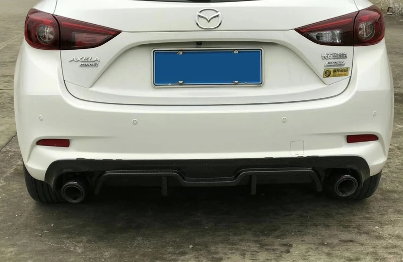 Для Mazda 3 Axela hatchback углеродное волокно/FRP задний спойлер задний бампер диффузор бампер