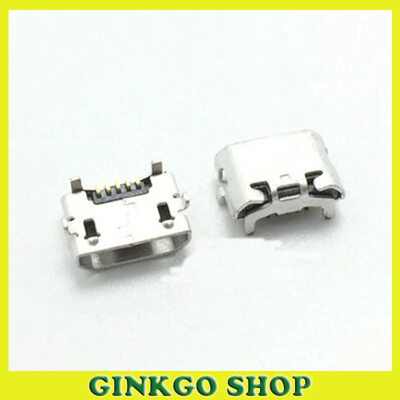

20pcs/lot Ox Horn 8.0 DIP Micro USB Connector Power USB Connection Socket For phone and Tablet PC