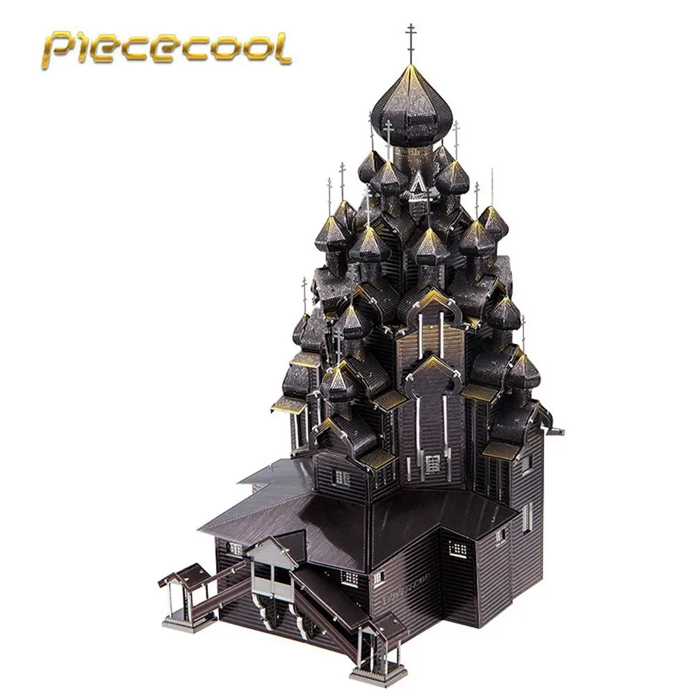Piececool 3D Metal Puzzle Russia Kizhi Church Of The Transfigu Building Model Kit P088 KYS DIY