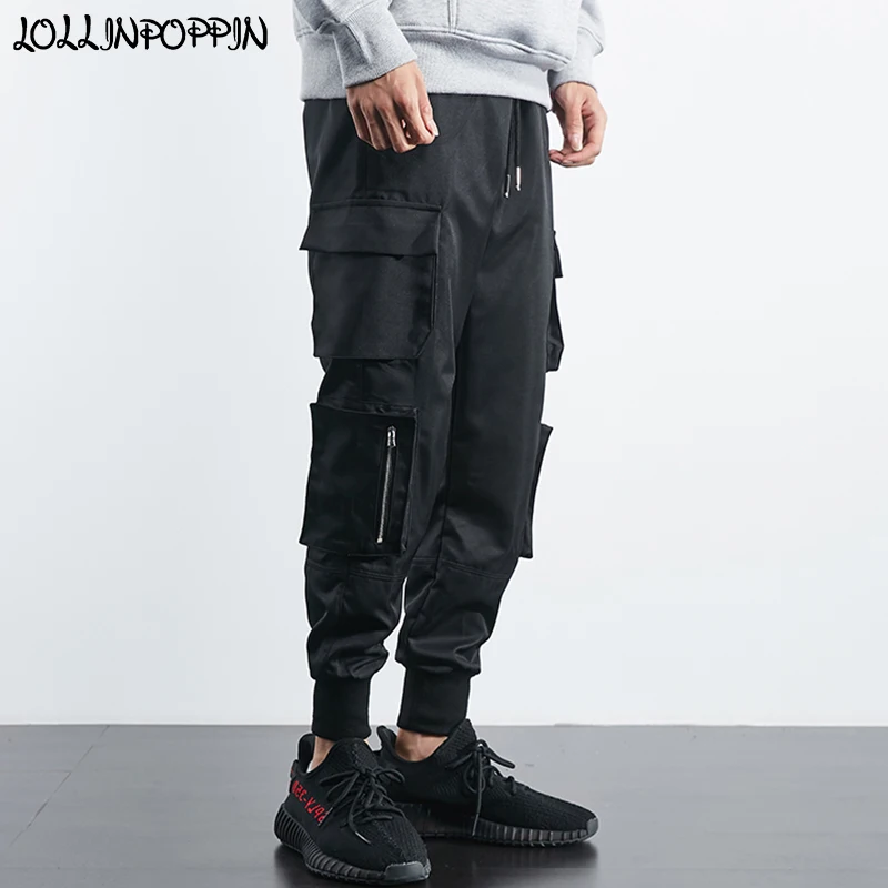 grey cargo joggers mens