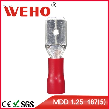 

MDD1.25-187(5) 1000pcs/pack free shipping MDD tab blade terminal connectors pre-insulated