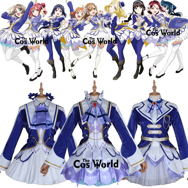 Love Live Sunshine Aqours over the rainbow Takami Chika охара Мари мацура кэнан Kurosawa платье Dia униформа