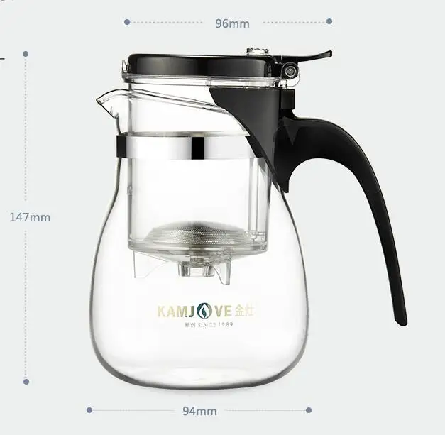 Kaufen Glas Kungfu Teaset Presse AUTO OPEN Kunst tee Tasse Teekanne mit Tee ei TP 757 700ml elegante stil tee sets infuser de cha