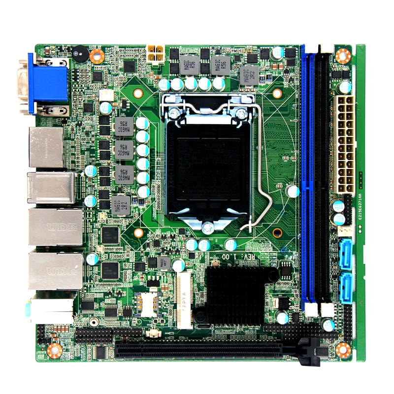 Интерфейсы LAG1151 с процессором I3 двойная Промышленная материнская плата MINI ITX lan 10
