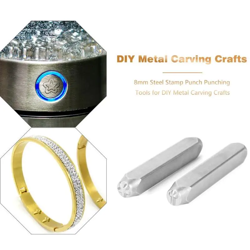 8 мм стальная штамповка перфоратор для DIY Металлическая Резьба для ручной работы