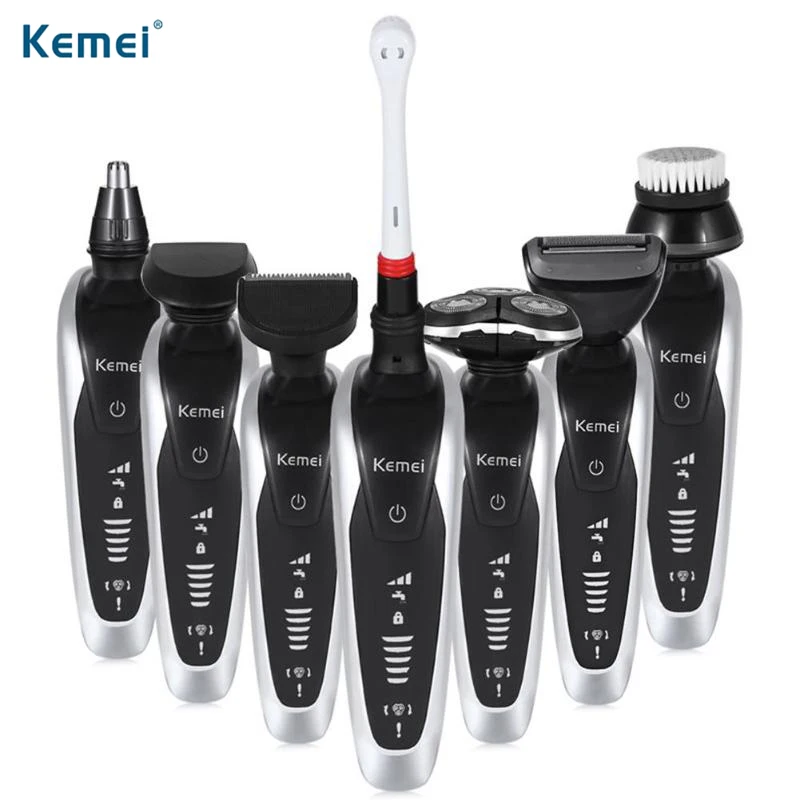 

Kemei KM- 8867 6 in 1 Hair Trimmer Clipper Rechargeable Wireless Razor Comb Electric Cutter Hair Cutting Machine Styling Tools