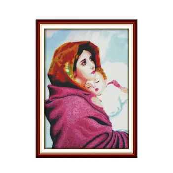 

Joy Sunday Immaculate Conception 11CT 14CT Calico Cross Stitch Kit Pattern Jesus Christian Handmade Sewing Embroidery