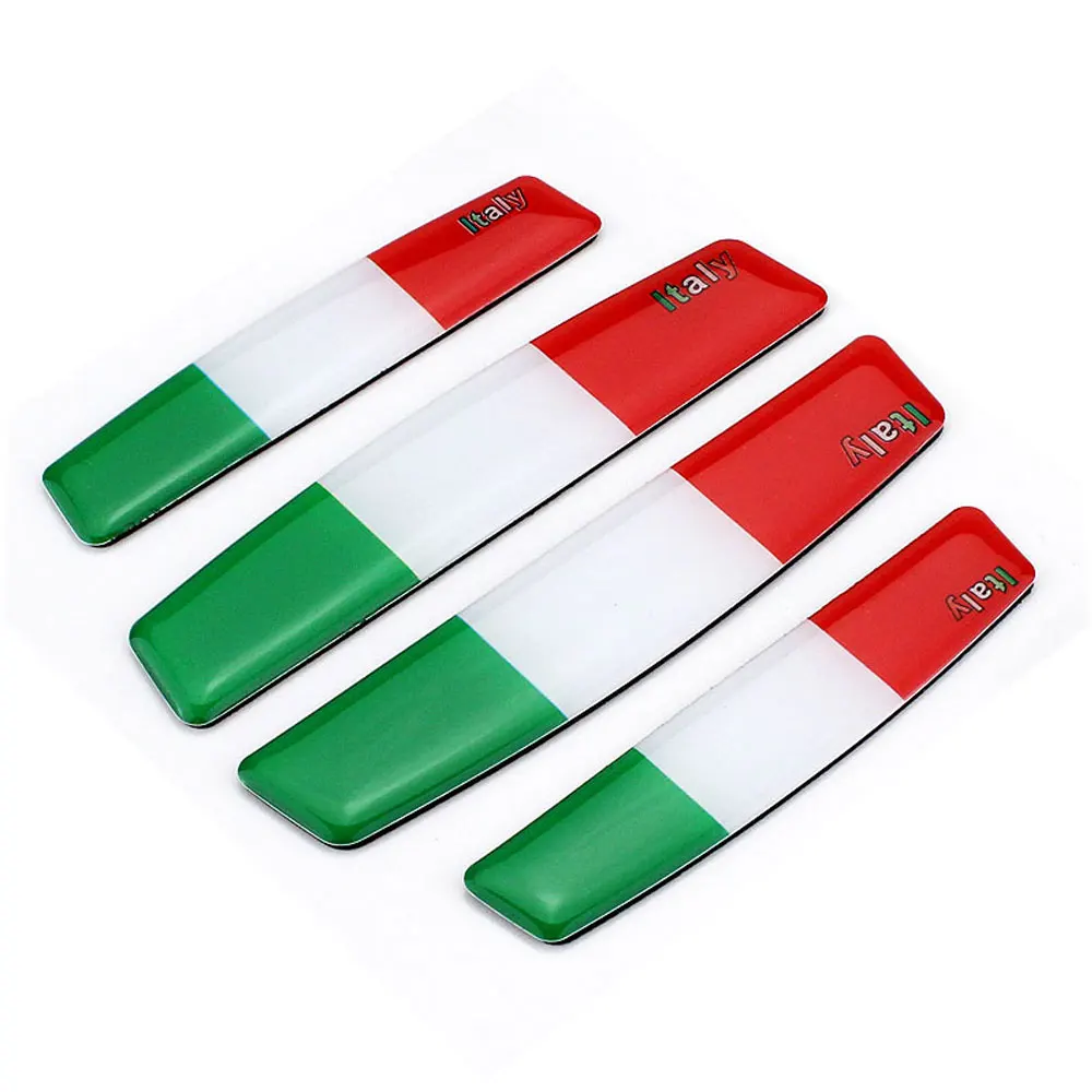 

4PC/SET Italy Flag Car Door Edge Guard Strip Scratch Protector Anti-collision Trim door edge Guard Stickers
