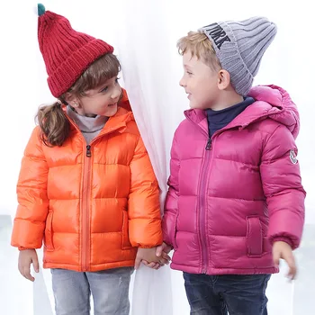 

Boy Girl Down Jacket Winter Kids Coat Infantil Fashion Children Clothing Baby Hooded Children Outerwear Thicken Clothes