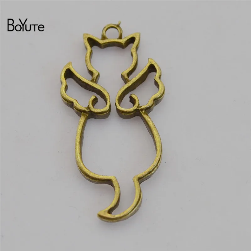 BoYuTe (5 PiecesLot) Metal Alloy GourdAppleFan Pendant Blanks Tray Bezel DIY Hand Made Jewelry Accessories Wholesale (8)