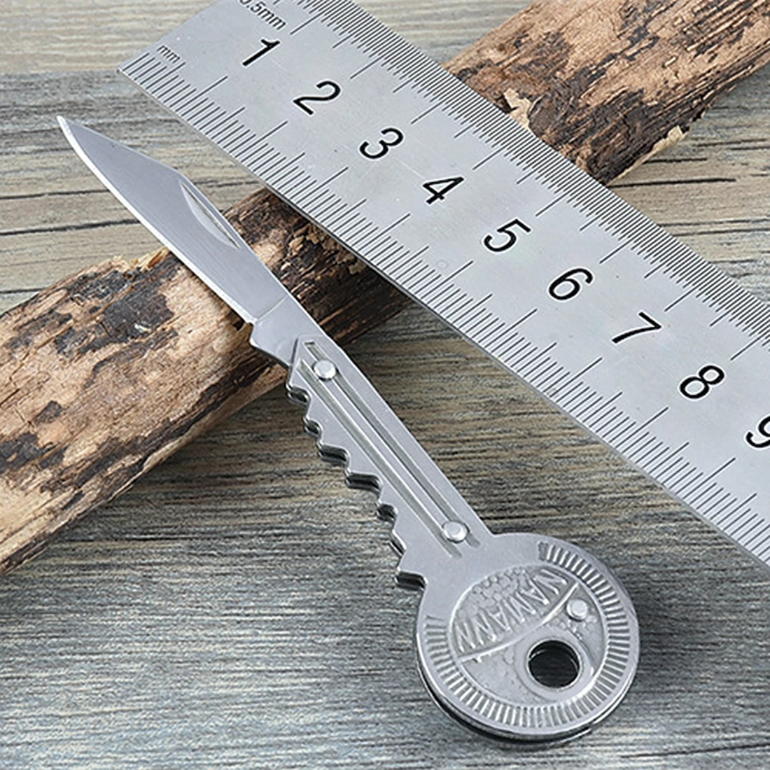 

Portable Blade Fold Key Ring Knife keychain Peeler tool Outdoor Camp Gadget Survive kit Hike Pocket Package Box Opener