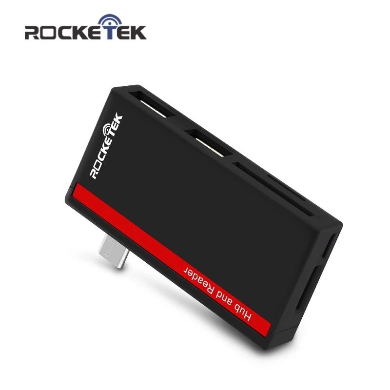 Rocketek type-c usb 3,0 2 порта концентратор otg Тип c устройство для чтения карт памяти Адаптер для SD/TF micro SD macbook/mac pro/mac air ПК компьютер