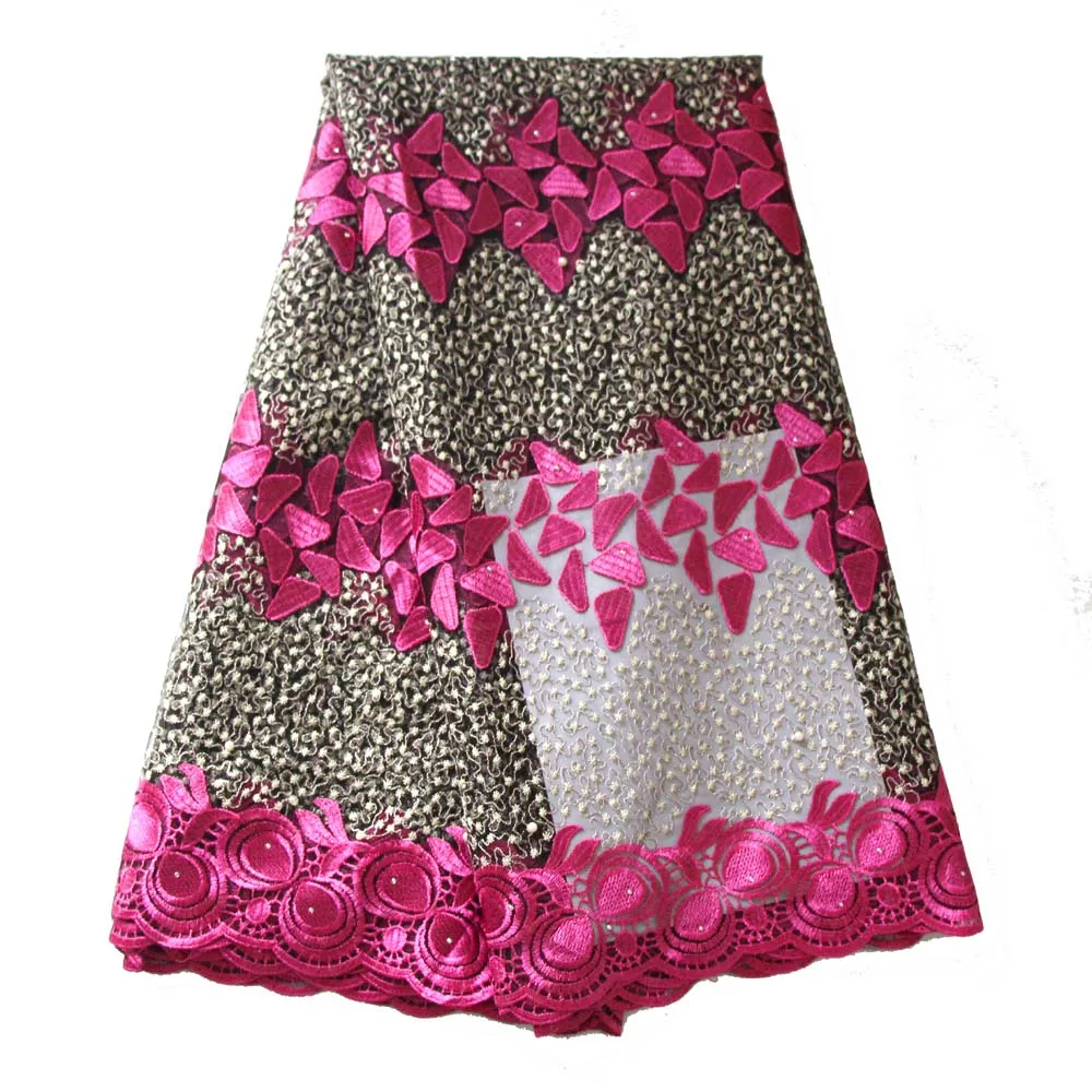 fushia pink african lace fabric