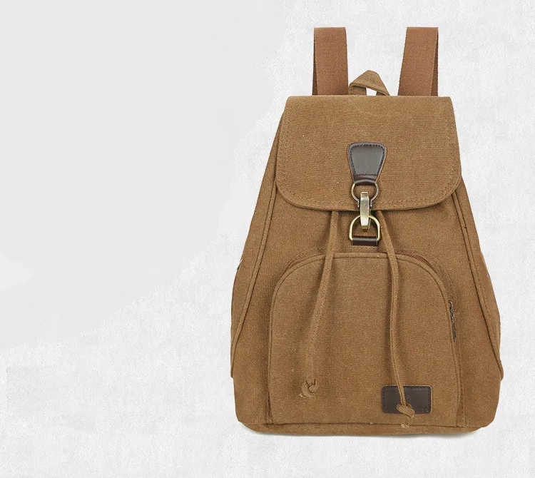 New Designed Woman Solid Color Canvas Backpack Preppy Style School Girl Student School Laptop Bag Fashion Travel Backpack